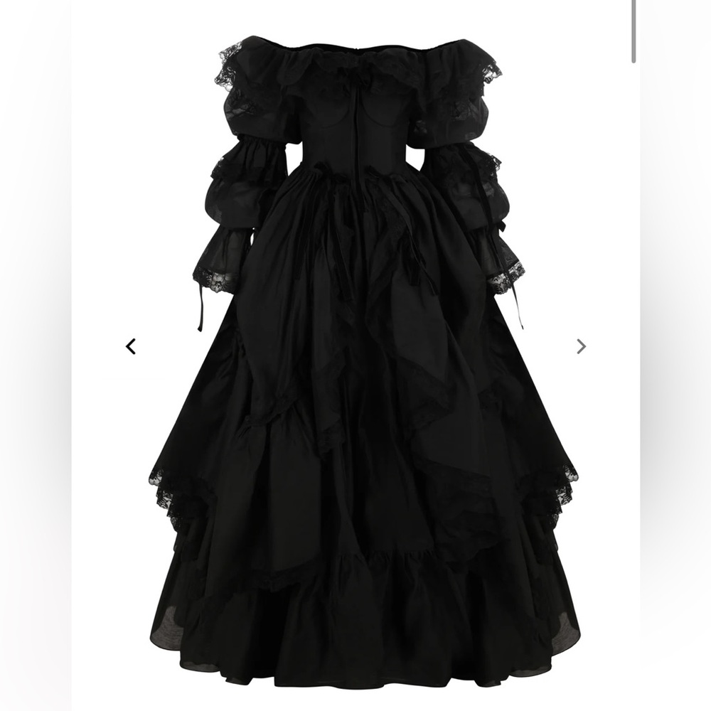 Selkie The Raven Waltz Gown Plus Size Black Formal Whimsical Gown Size 2X